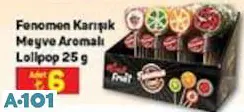 FENOMEN KARIŞIK MEYVELİ AROMALI LOLİPOP 25 G